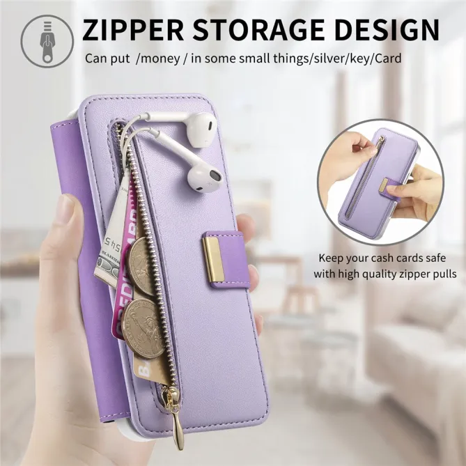 Housse Samsung Galaxy A27 Coque Détachable RFID Anneau et Poche Zippée