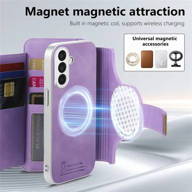 Housse Samsung Galaxy A27 Coque Détachable RFID Anneau et Poche Zippée