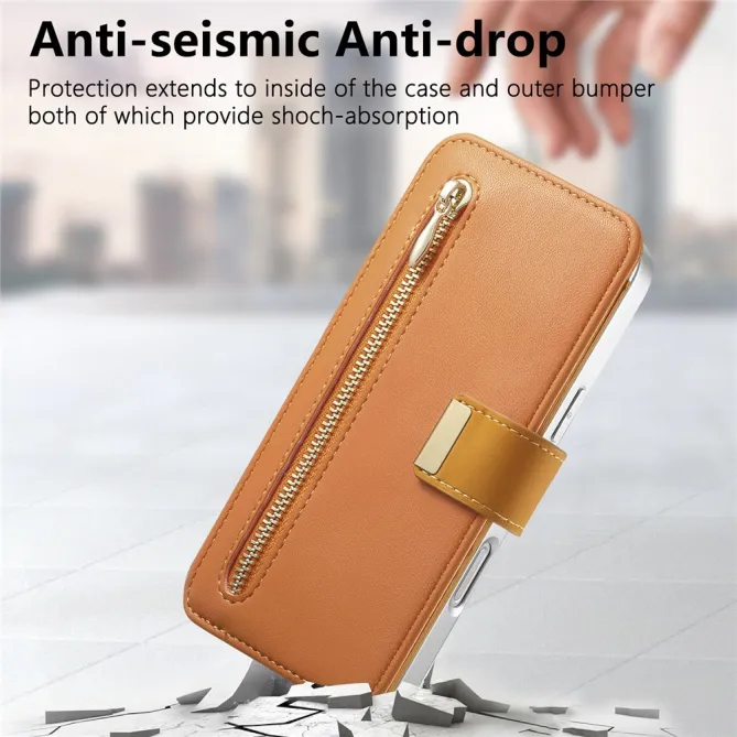 Housse Samsung Galaxy A27 Coque Détachable RFID Anneau et Poche Zippée