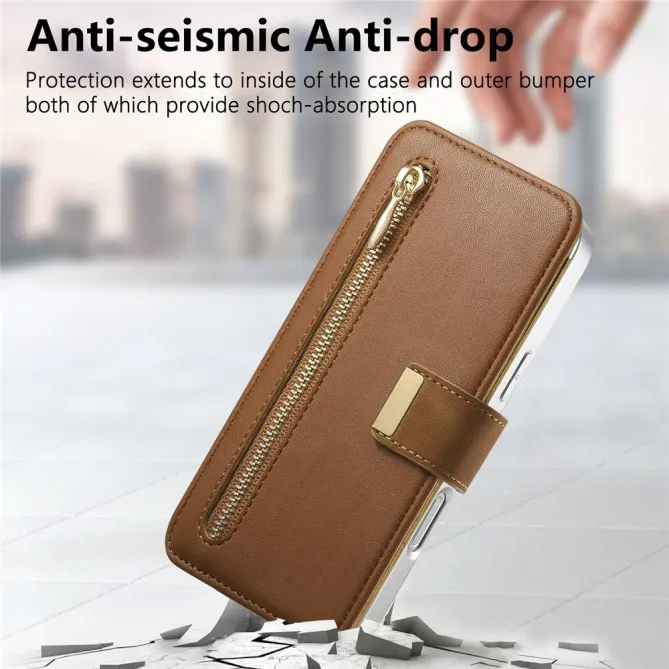 Housse Samsung Galaxy A27 Coque Détachable RFID Anneau et Poche Zippée