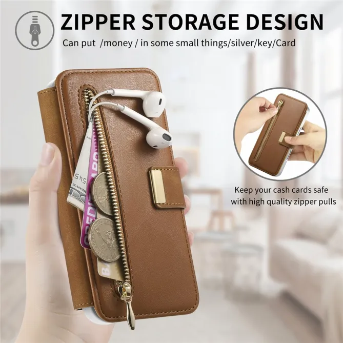 Housse Samsung Galaxy A27 Coque Détachable RFID Anneau et Poche Zippée
