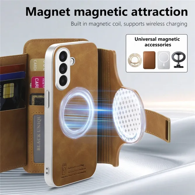Housse Samsung Galaxy A27 Coque Détachable RFID Anneau et Poche Zippée