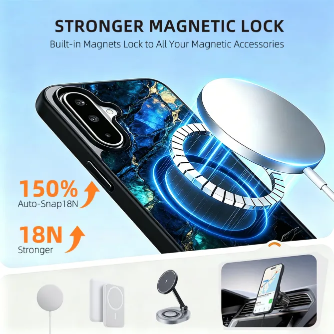 Coque Samsung Galaxy A27 Effet Marbre Pierre Précieuse Magnétique