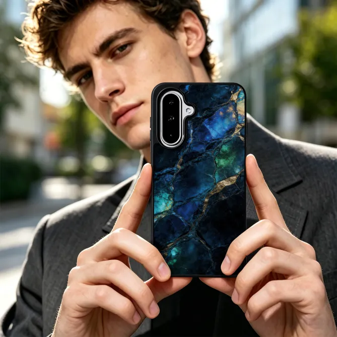 Coque Samsung Galaxy A27 Effet Marbre Pierre Précieuse Magnétique