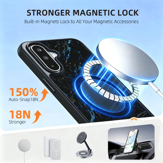 Coque Samsung Galaxy A27 Effet Marbre Noir Veiné Magnétique