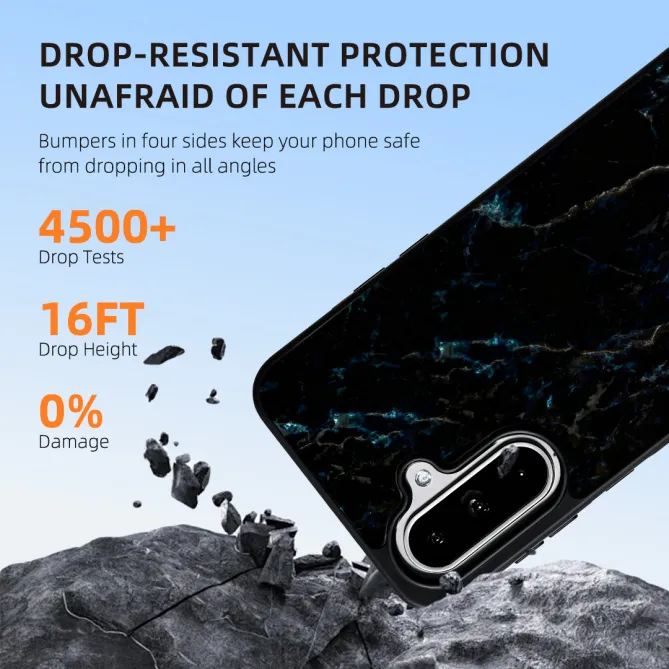 Coque Samsung Galaxy A27 Effet Marbre Noir Veiné Magnétique