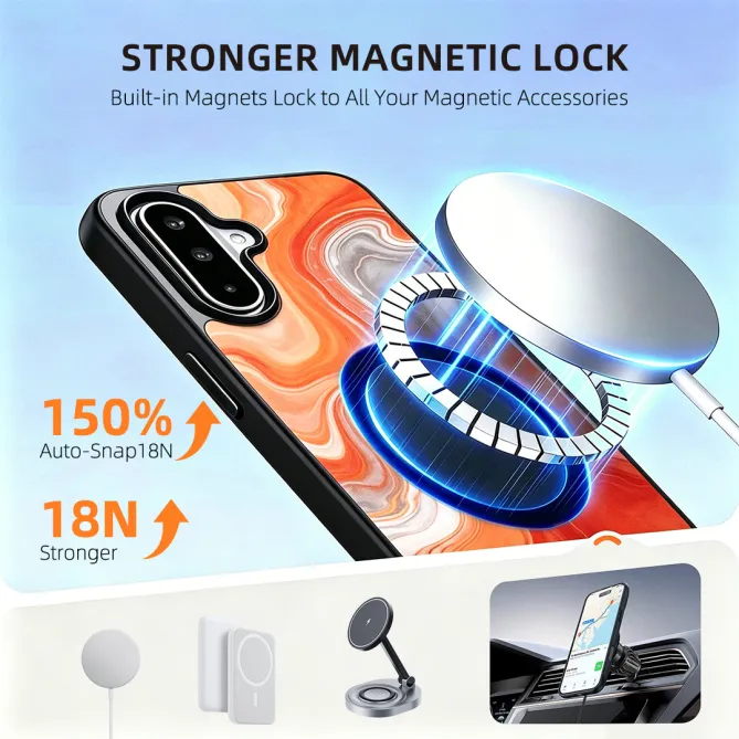 Coque Samsung Galaxy A27 Effet Marbre Vagues Magnétique