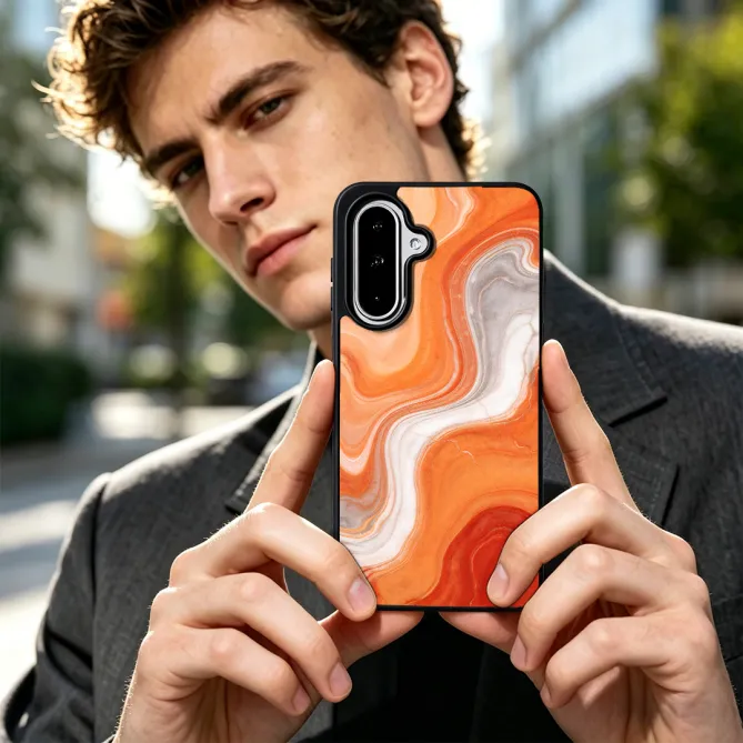 Coque Samsung Galaxy A27 Effet Marbre Vagues Magnétique