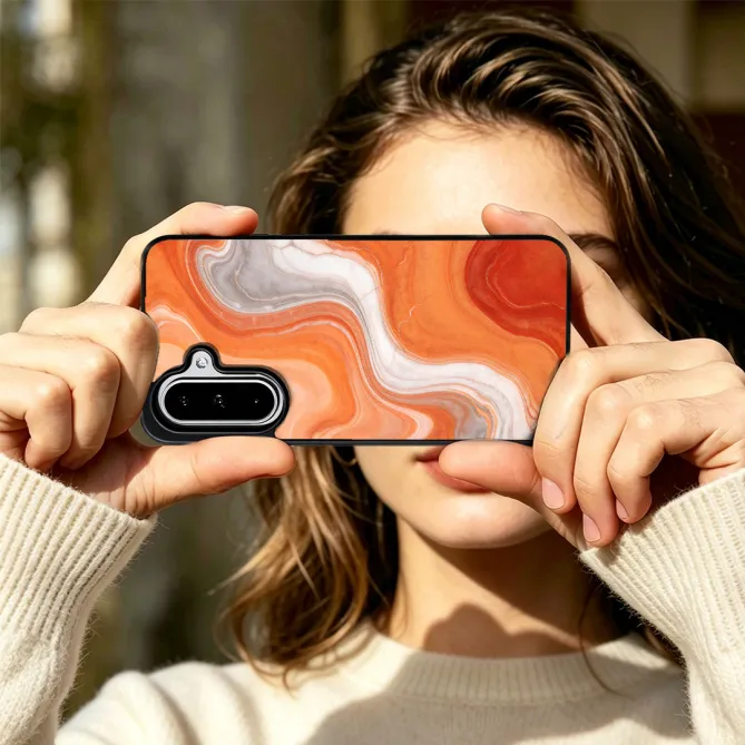 Coque Samsung Galaxy A27 Effet Marbre Vagues Magnétique