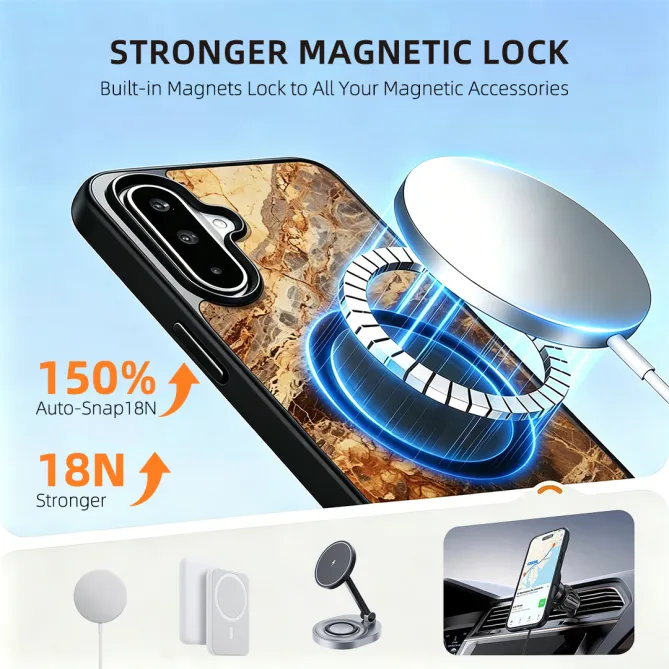 Coque Samsung Galaxy A27 Effet Marbre Pierre Naturelle Magnétique