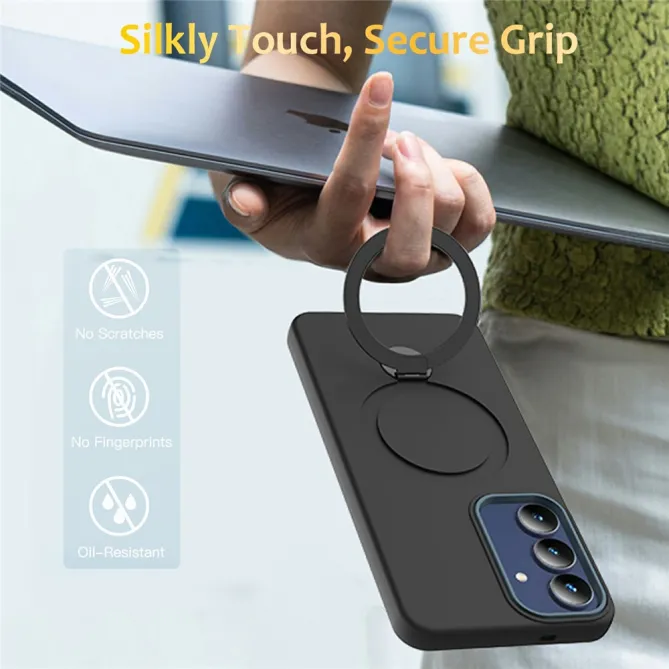Coque Samsung Galaxy A27 Magnétique Anneau Béquille Rotatif