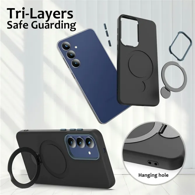 Coque Samsung Galaxy A27 Magnétique Anneau Béquille Rotatif