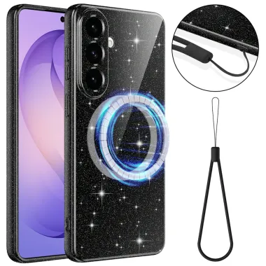 Coque Samsung Galaxy A27 Paillettes Magnétique avec Dragonne