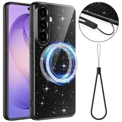 Coque Samsung Galaxy A27 Paillettes Magnétique avec Dragonne