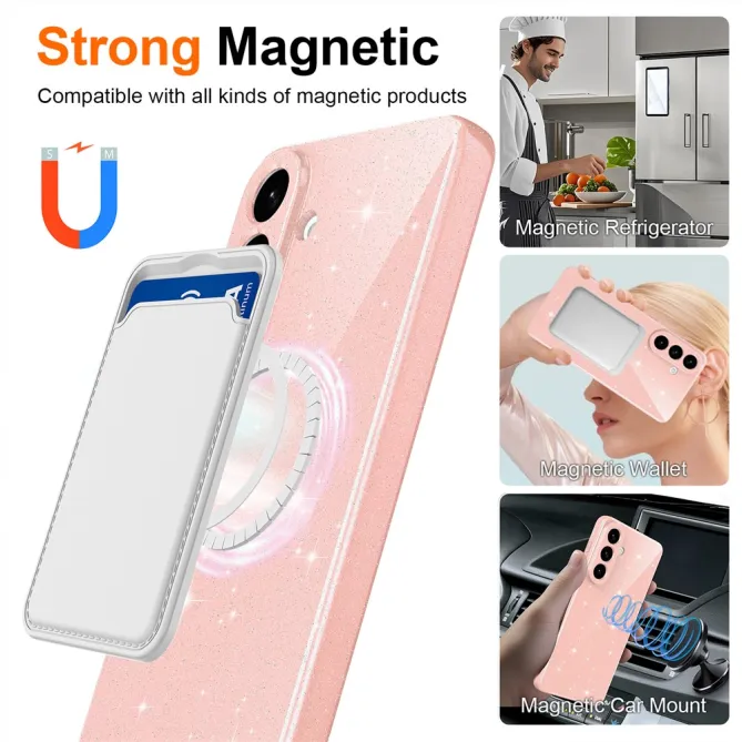 Coque Samsung Galaxy A27 Paillettes Magnétique avec Dragonne