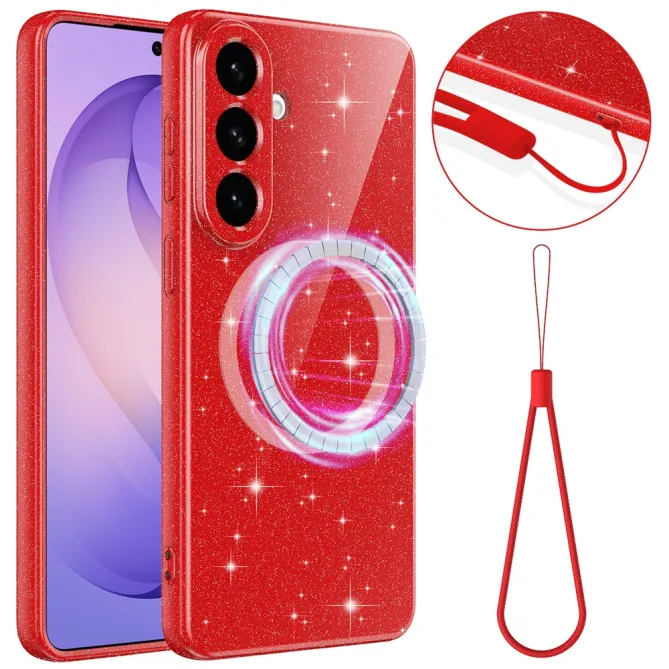 Coque Samsung Galaxy A27 Paillettes Magnétique avec Dragonne
