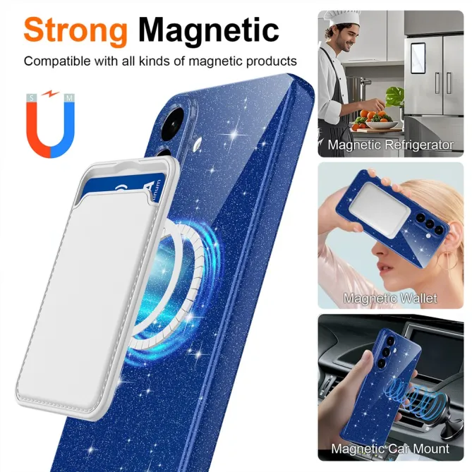 Coque Samsung Galaxy A27 Paillettes Magnétique avec Dragonne