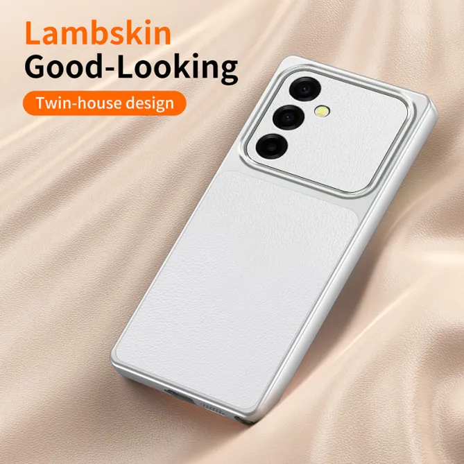 Coque Samsung Galaxy A27 Effet Cuir Grainé avec 2 Verres Trempés