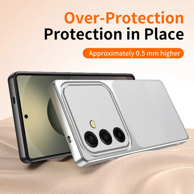 Coque Samsung Galaxy A27 Effet Cuir Grainé avec 2 Verres Trempés