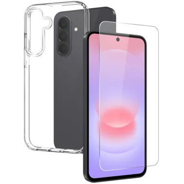 Coque Samsung Galaxy A27 Transparente avec Verre Trempé