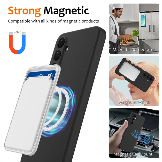 Coque Samsung Galaxy A27 Silicone Liquide Magnétique, Lanière