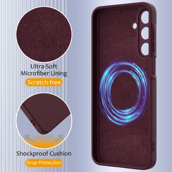 Coque Samsung Galaxy A27 Silicone Liquide Magnétique, Lanière