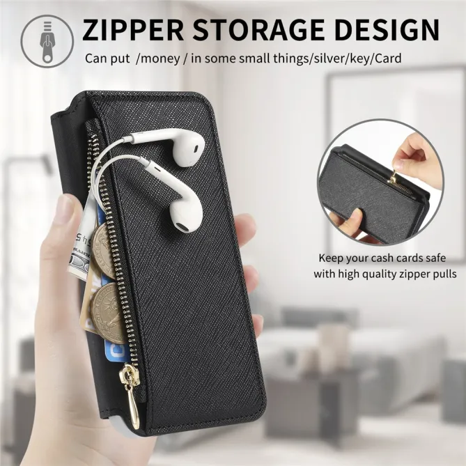 Housse Samsung Galaxy A27 Coque Détachable Magnétique, Cuir Croisé