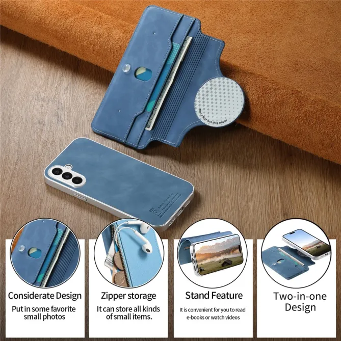 Housse Samsung Galaxy A27 Coque Détachable Magnétique, Cuir Croisé