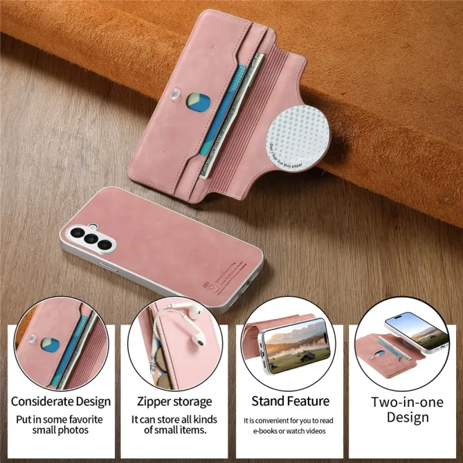 Housse Samsung Galaxy A27 Coque Détachable Magnétique, Cuir Croisé