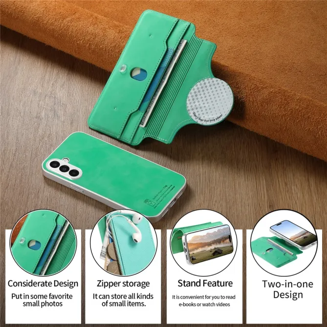 Housse Samsung Galaxy A27 Coque Détachable Magnétique, Cuir Croisé