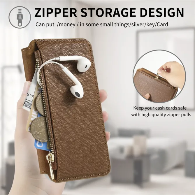 Housse Samsung Galaxy A27 Coque Détachable Magnétique, Cuir Croisé