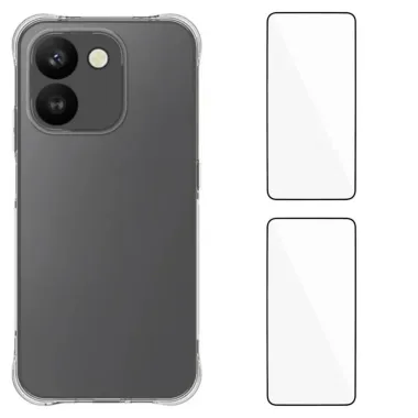 Coque Honor 600 Smart Transparente avec 2 Verres Trempés