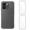 Coque Honor 600 Smart Transparente avec 2 Verres Trempés