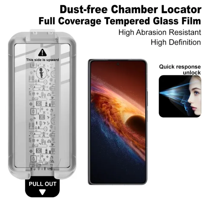 Verre Trempé Honor Magic V6 avec Kit de Pose Sans Poussière