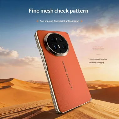 Coque Honor Magic V6 Effet Cuir Tissé Magnétique