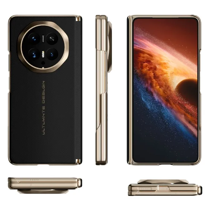 Coque Honor Magic V6 Effet Cuir Tissé Magnétique