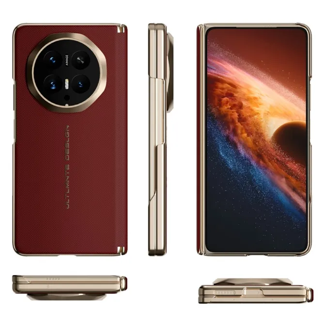 Coque Honor Magic V6 Effet Cuir Tissé Magnétique
