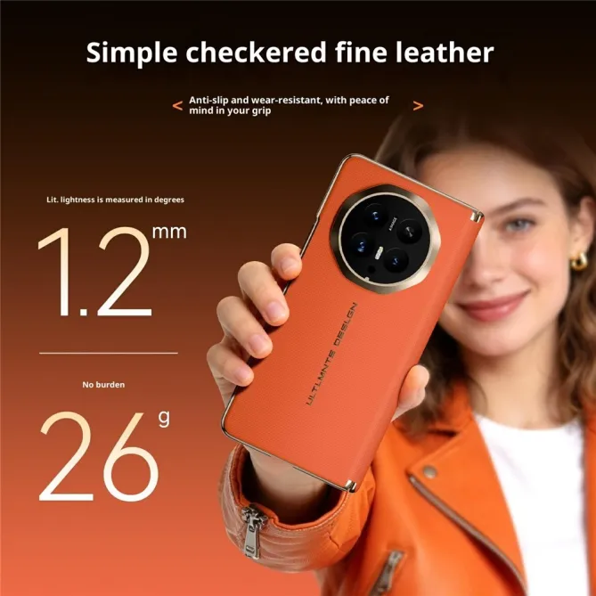 Coque Honor Magic V6 Effet Cuir Tissé Magnétique
