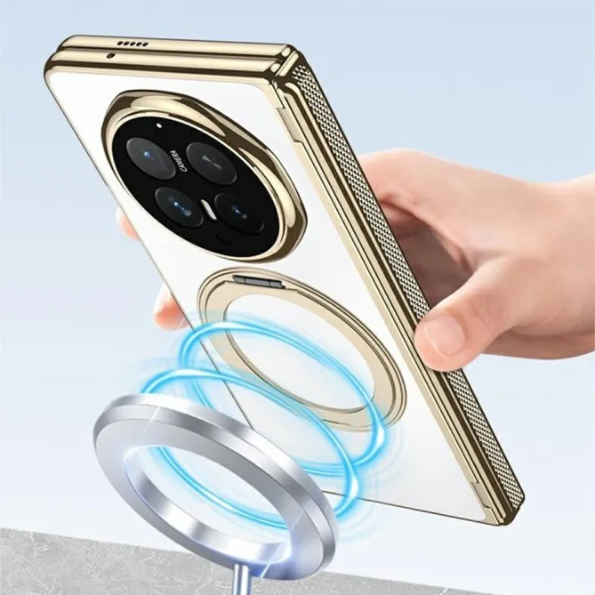 Coque Honor Magic V6 Transparente Charnière Anneau Béquille