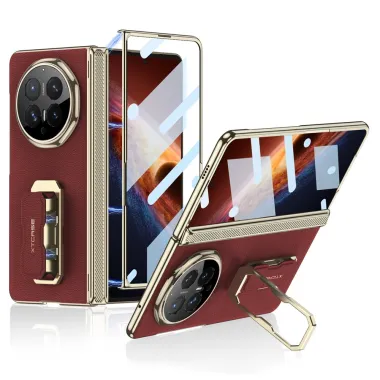 Coque Honor Magic V6 Simili Cuir Béquille avec Mini Anse et Film Écran