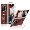 Coque Honor Magic V6 Simili Cuir Béquille avec Mini Anse et Film Écran