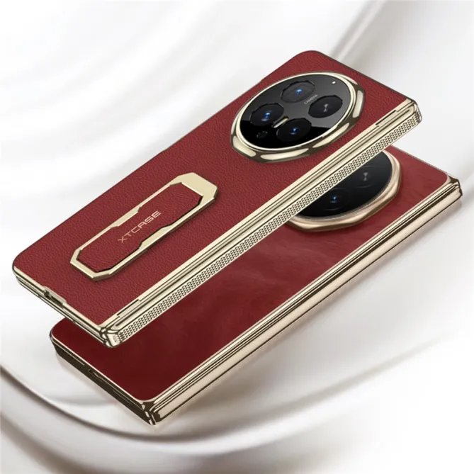 Coque Honor Magic V6 Simili Cuir Béquille avec Mini Anse et Film Écran