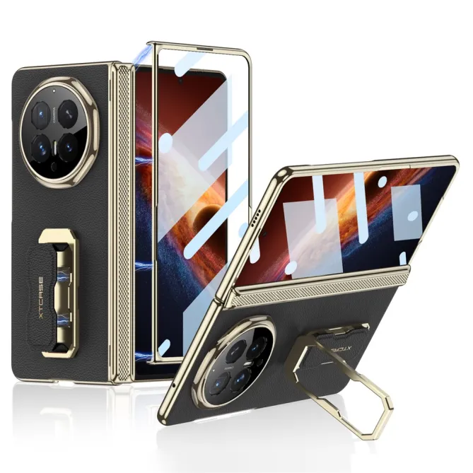 Coque Honor Magic V6 Simili Cuir Béquille avec Mini Anse et Film Écran
