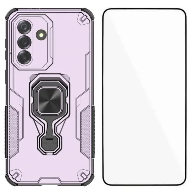 Coque Samsung Galaxy A27 Anneau Métal Rotatif et Verre trempé