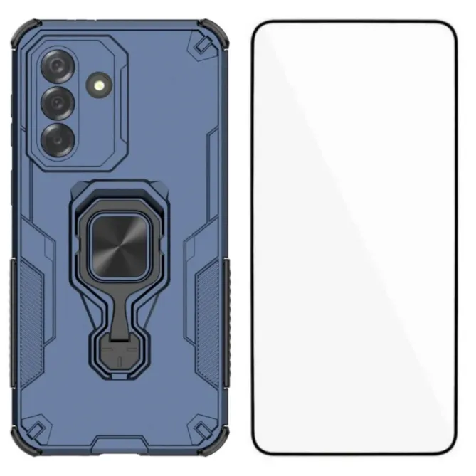 Coque Samsung Galaxy A27 Anneau Métal Rotatif et Verre trempé