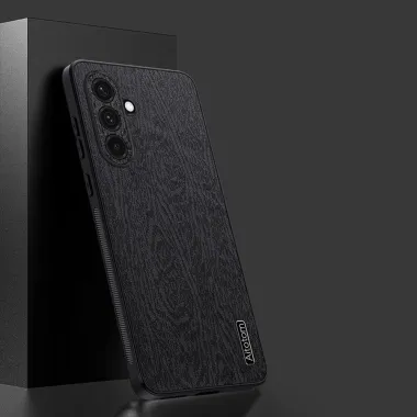 Coque Samsung Galaxy A27 effet cuir style bois