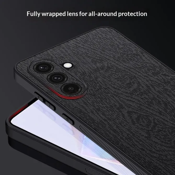 Coque Samsung Galaxy A27 effet cuir style bois