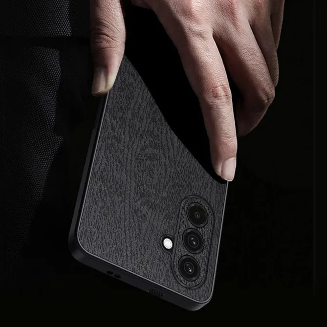 Coque Samsung Galaxy A27 effet cuir style bois