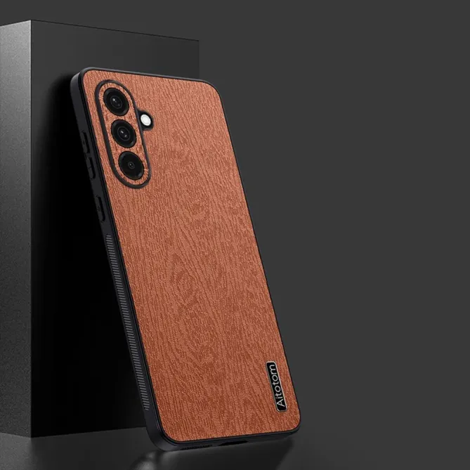 Coque Samsung Galaxy A27 effet cuir style bois