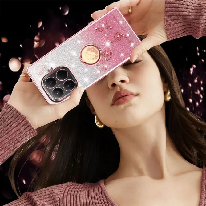 Coque Xiaomi 17T Pro Anneau Roses Strass